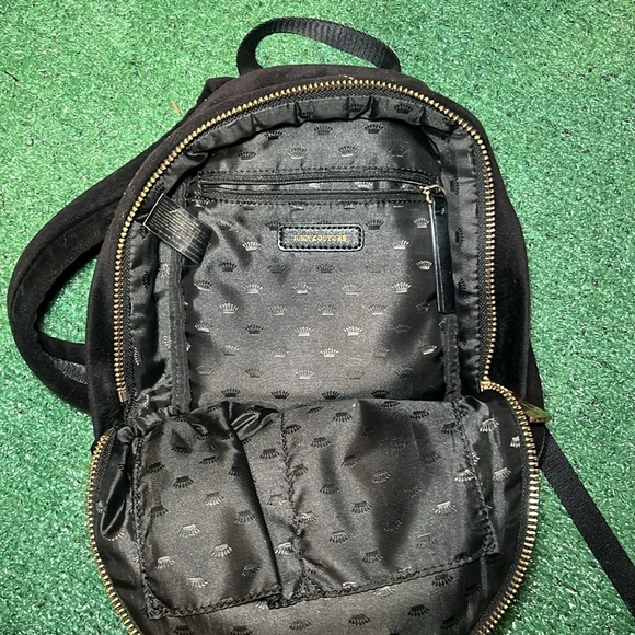 Juicy Couture Mini Backpack - Black Velour - Y2K - Picture 4 of 7
